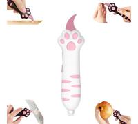 Cat Paw Box Cutter,Retractable Cat Claw Knife,Portable Kawaii Cats Paw Knife for Home Letter Openers,Carton Sealing Tape,Gift Open,Box Paper Opener Gadgets for Cat Lovers (Pink)