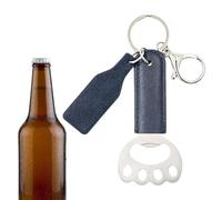 Cat Paw Keychain Opener - Stainless Steel Bottle Cap Tool, Vintage Leather | Beer Cap Remover, Creative Key Ring | Compact Crown Cap Opener for Men Home Travel Party Picnic Camping