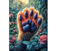 Cat Paw with Rose Rompicapo 300 Pezzi Toscana Per Famiglie Mitos Fantástico Cuento De Hadas Cartone Rigido Per Attività Educativa Bambini Da Passatempo Con Poster Incluso Migliore Vendita 300 PCS