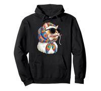 Cat Pet Granny Square Crochet Yarn Crochet Lover Felpa con Cappuccio