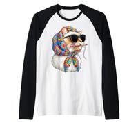 Cat Pet Granny Square Crochet Yarn Crochet Lover Maglia con Maniche Raglan