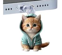 Cat Phone Dust Plug, Type C Port Protector, Cute Acrylic Charging Cover | Durable Accessory - Reusable Decorative Stopper - Fits USB Devices - Keeps Dirt Out Of Mobile Interface Effectively