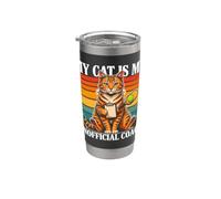 Cat Pickleball Il mio gatto è il mio allenatore non ufficiale Bicchiere termico in acciaio inox doppia parete