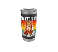 Cat Pickleball Il mio gatto è il mio allenatore non ufficiale Bicchiere termico in acciaio inox doppia parete