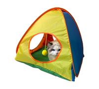 Cat Play Tent, Pet Enclosure, 19,69 x 18,11 pollici, Lightweight Spacious Portable Breathable Shelter Crate, Travel Companion for Lawn, Garden, Balcony, Living Room, Outdoor and Indoor