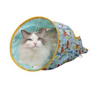 Cat Play Tunnel, Foldable Interactive Tunnel Bag, Creative Pet Toy, 11.81x19.69x18.5 inches Exercise and Entertainment for Kittens, Adult Cats, Indoor Outdoor, Travel Plaything