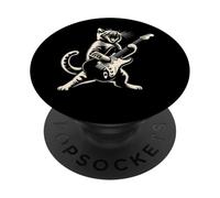 Cat Playing Guitar Cat Rock And Roll Cat Rock Star Funny Cat PopSockets PopGrip Adesivo