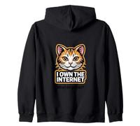 Cat possiede Internet - Cosa Fai? Felpa con Cappuccio