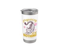 Cat Preparing To Do Nothing Funny Lazy Relaxation Humor Bicchiere termico in acciaio inox doppia parete