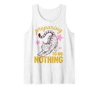 Cat Preparing To Do Nothing Funny Lazy Relaxation Humor Canotta