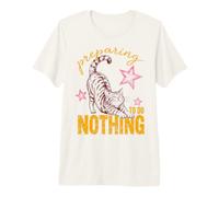 Cat Preparing To Do Nothing Funny Lazy Relaxation Humor Maglietta Premium