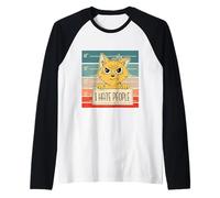 Cat Prison Prigioniero della Prigione Bad Kitty Foto Maglia con Maniche Raglan