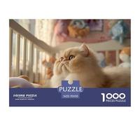Cat Puzzle 1000 Pezzi Cute Pets - Design Rilassante E Dettaglio Artistico, Poster E Box Regalo - 70x50cm/1000pcs