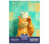 Cat Puzzle 1000 Pezzi Relax Cute Pet - Ideale Per Meditazione E Mindfulness, Alta Definizione, Giochi Da Tavolo - 70x50cm/1000pcs