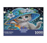 Cat Puzzle 1000 Pièces Pour Adultes Et Enfants À Partir De 12 Ans Jeux De Défi Jouets Éducatifs Cute Kitten Divertissement Créatif Cadeau Classiques - Activité Familiale Parfaite 38x26cm/1000pcs