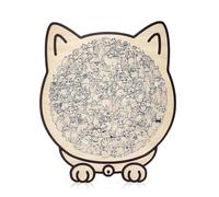 Cat Puzzle - 135 Piece Wooden Animal Shaped Kit For Adults With Decorative Display Function | Indoor Family Fun Activity For Home Wall Shelf Or Gift For Friends Animal Lovers