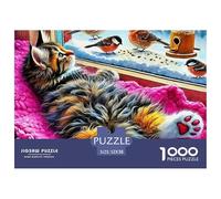 Cat, Puzzle Da 1000 Pezzi, Passatempo Condiviso Che Sviluppa Pazienza, Scambio E Collaborazione, Ideale Per Famiglie O Gruppi Di Amici, Adatto A Partire Dai 12 Anni, 52x38cm/1000pcs