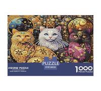 Cat Puzzle De 1000 Pièces Pour Adultes Et Enfants À Partir De 12 Ans Jeux De Défi Jouets Éducatifs Cute Kitten Divertissement Créatif Cadeau Classiques Décoration De La Maison 38x26cm/1000pcs