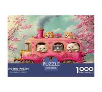 Cat Puzzle De 1000 Pièces Pour Adultes Et Enfants Dès 14 Ans Jeu De Patience Et De Réflexion Cute Kitten Divertissement Créatif Cadeau Classiques - Activité Familiale Parfaite 38x26cm/1000pcs
