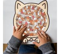 Cat Puzzle, Wooden Jigsaw with 135 Pieces, Educational Toy for Kids, Fun Maze Design, Smooth Edge Feature, Learning Tool, Decorative Accessory for Preschool 135 Pieces 9.33x8.58in