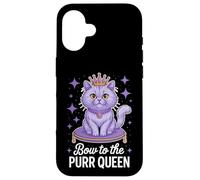 Cat Queen - Gatto divertente Custodia per iPhone 16
