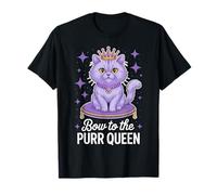 Cat Queen - Gatto divertente Maglietta