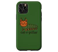 Cat R Pillar Caterpillar Cat art simpatico e divertente gatto Custodia per iPhone 11 Pro