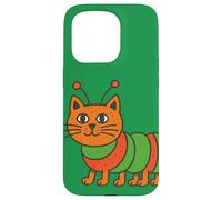 Cat R Pillar Caterpillar Cat art simpatico e divertente gatto Custodia per iPhone 15 Pro