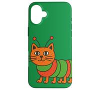 Cat R Pillar Caterpillar Cat art simpatico e divertente gatto Custodia per iPhone 16 Plus