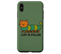 Cat R Pillar Caterpillar Cat art simpatico e divertente gatto Custodia per iPhone XS Max