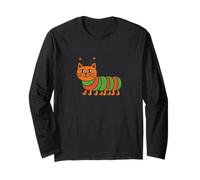 Cat R Pillar Caterpillar Cat Art Simpatico e Divertente Gatto Maglia a Manica