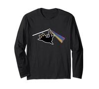 Cat Rainbow Light Refraction Cool Prism Science Spectrum Maglia a Manica