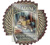 Cat Reading Because Murder is Wrong - Finestra personalizzata con segno Hip Hop