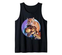 Cat Riding Dinosaur Adventure Funny Cat Lovers Canotta