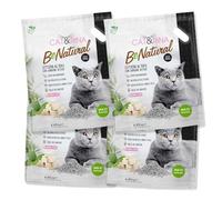 Cat&Rina BeNatural, lettiera per gatti al tofu da 10 l Agglomerante e Vegetale. Fino a 30 giorni di utilizzo. Si smaltisce nell'organico o nel wc. Sabbia gatti anti odore Carboni Attivi, 6 pezzi