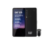 Cat S75 - Robusto smartphone 5G con collegamento satellitare (IP68 e IP69K, MIL SPEC 810H, super luminoso 6.58" FHD+ 120Hz, Octa Core 2 GHz, batteria da 5000 mAh, 6 GB/128 GB, Android 12) - Nero