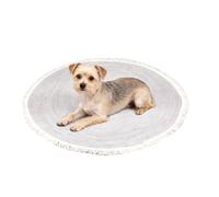 Cat Scratch Mat | Elegant Round Cotton Rope Rug | Scratcher orizzontale con Tassel Home Accent For Home Living Room Bedroom Playroom Entryway Apartment Dorm Porch Patio