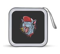 Cat Scream Rock N Roll - Custodia per CD divertente, con 40 scomparti per DVD, per auto, casa, viaggi