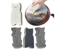 Cat Scrub Sponges - Heavy Duty Kitchen Scrub | Sink Cat Dish Sponge Scrubber - Set of 4 Multifunctional Сat -Shaped Cleaning Sponges for Dishwashing, Furniture, Stove, Tableware, and Sink Use