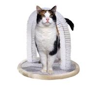 Cat Self Groomer - 11.81x11.81x12.99 Inches Cats Arch Grooming Brush for Kittens, Interactive Toy, Wear-Resistant Kitten Scratch Toys for Pets, Home, and Furniture Protection with Scratching Pad Use