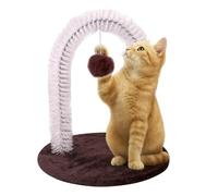 Cat Self Groomer Arch Brush with Shedding Hair Remover and Scratching Pad, Non-Slip Massage Toy for Cats, Furniture Protection, and Interactive Pet Grooming at Home