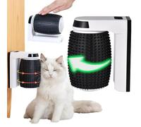 Cat Self Groomer Brush, Automatic Corner Scratcher, Soft Grooming Tool, Built-In Catnip Slot, Easy Mounting Design, Gentle Bristles, Perfect for Kitten, Face, Long, Short Hair, 13.3x7.3x16cm