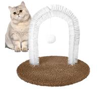 Cat Self Scratcher, Cat Massage Brush, Grooming Arch, Kitten Hair Remover 13.78x9.84x12.99 inches, Interactive Ball, Shedding Post, Pet Accessories, Indoor Home Use, Space Saver