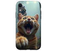 Cat Selfie Con Dinosauro - Panico Giurassico Custodia per iPhone XR