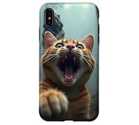 Cat Selfie Con Dinosauro - Panico Giurassico Custodia per iPhone XS Max