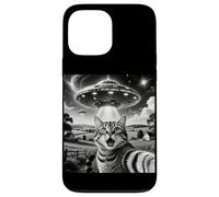 Cat Selfie With Aliens UFO Funny Cats Alien Abduction Custodia per iPhone 13 Pro Max
