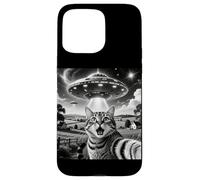 Cat Selfie With Aliens UFO Funny Cats Alien Abduction Custodia per iPhone 15 Pro Max
