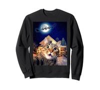 Cat Selfie with Santa, Reindeer, And Sleigh Funny Christmas Felpa