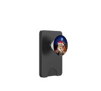 Cat Selfie with Santa, Reindeer, and Sleigh Funny Christmas PopSockets PopWallet per MagSafe
