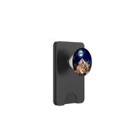 Cat Selfie with Santa, Reindeer, and Sleigh Funny Christmas PopSockets PopWallet per MagSafe